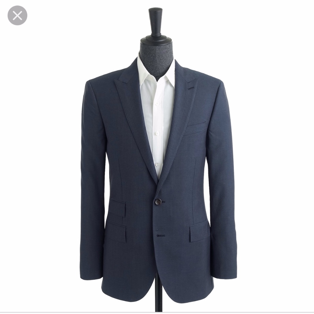 J.CREW LUDLOW SUIT JACKET IN NAVY PINSTRIPE